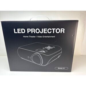 LED Projector H1 Home Theater Video Entertainment HDMI USB 110-240V Model H1 Rem